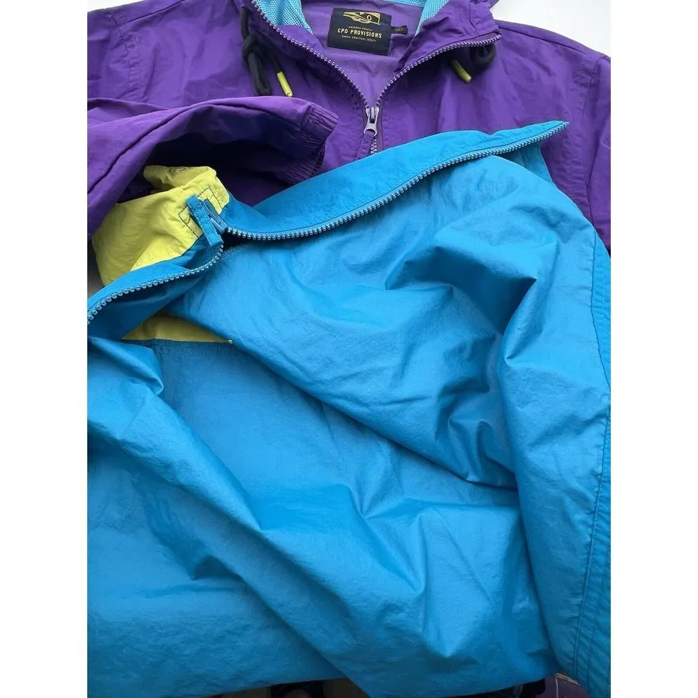 CPO Provisions 1/2 Zip‎ Multicolor Windbreaker Jacket Large Long Sleeve